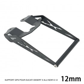 SUPPORT GPS POUR DUCATI DESERT X ALU NOIR D.12 - 2022/2023/2024 réf : 467987