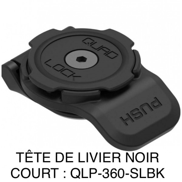 TÊTE DE LEVIER NOIR COURT RÉF : QLP-360-SLBK