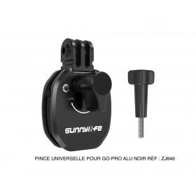 PINCE DE FIXATION ALU NOIR POUR GO-PRO RÉF : ZJ846