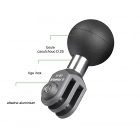 ADAPTATEUR BOULE D.25 POUR GO-PRO