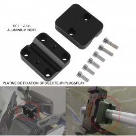 PLATINE ALUMINIUM NOIR TIGE D.12 RÉF : 7026