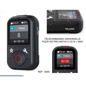 TÉLÉCOMMANDE UNIVERSELLE GO-PRO 8/9/10/11/12/13 + MAX