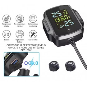 LECTEUR DE PRESSION DE PNEUS + FICHE USB 12vlts