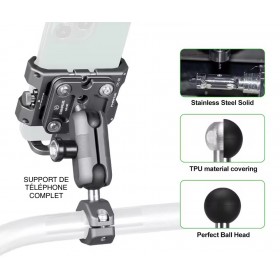 SUPPORT TÉLÉPHONE ALUMINIUM COMPLET RÉF :6019