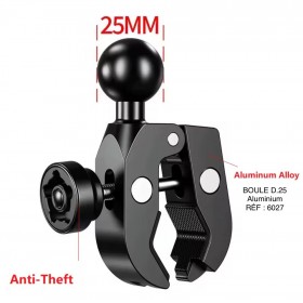 BOULE À PINCE ANT-VOL D.25 ALUMINIUM NOIR RÉF : 6027