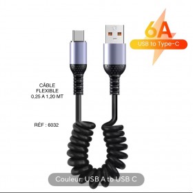 CÂBLE DE CHARGE FLEXIBLE 0,25/1,20MT RÉF : 6032