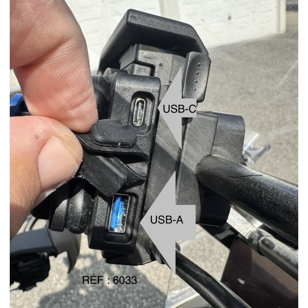 SUPPORT TÉLÉPHONE AVEC ANTI VIBRATIONS ET FICHE USB POUR SUPPORT GPS BMW