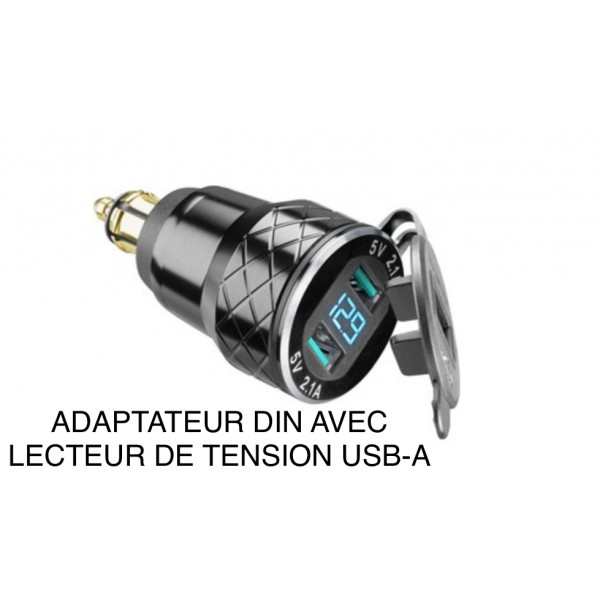 ADAPTATEUR DIN DOUBLE USB-A + AFFICHE VOLTAGE RÉF : 6043