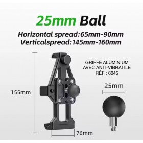 GRIFFE UNIVERSELLE ALUMINIUM AVEC ANTI- VIBRATION RÉF : 6045