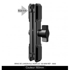 BRAS DE LIAISON ALU NOIR LG : 150 M/M RÉF - 6002