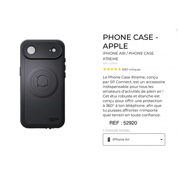 COQUE XTREME SP CONNECT IPHONE 17 AIR RÉF : 52920
