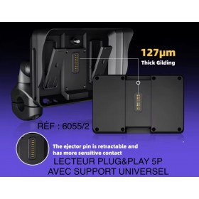 LECTEUR PLUG&PLAY 5P AVEC SUPPORT UNIVERSEL RÉF : 6055/2