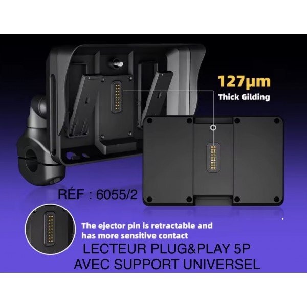 LECTEUR PLUG&PLAY 5P AVEC SUPPORT UNIVERSEL RÉF : 6055/2