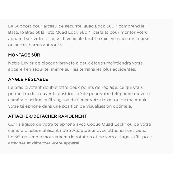 SUPPORT COMPLET ARCEAU DE 32 à 60 m/m RÉF : QLM-RCM