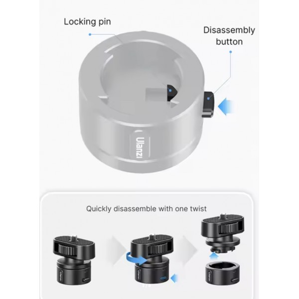 ATTACHE RADIDE CLICK&FIX POUR INSTA 360 RÉF : 6057