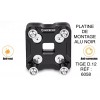 PLATINE DE MONTAGE ALU NOIR D.12 RÉF 6058