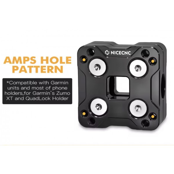 PLATINE DE MONTAGE ALU NOIR D.12 RÉF 6058