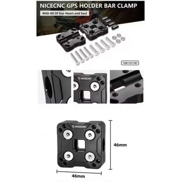 PLATINE DE MONTAGE ALU NOIR D.12 RÉF 6058