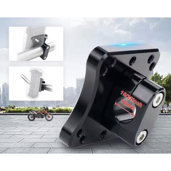 PLATINE DE FIXATION UNIVERSELLE ALU NOIR D.12 RÉF : 6059