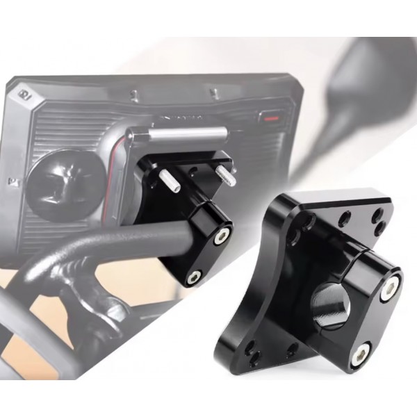 PLATINE DE FIXATION UNIVERSELLE ALU NOIR D.12 RÉF : 6059