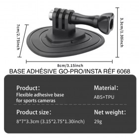 BASE ADHÉSIVE GO-PRO/ INSTA RÉF : 6068