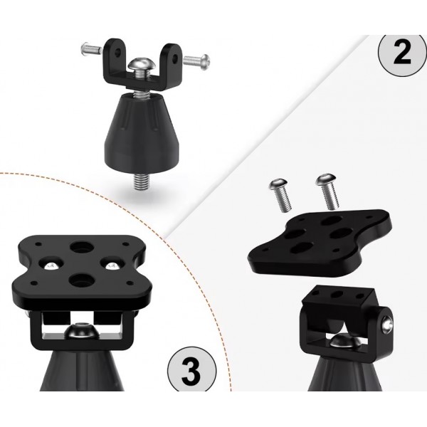 SUPPORT GPS/TELEPHONE ALU NOIR K16 BMW RÉF : 6070