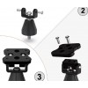SUPPORT GPS/TELEPHONE ALU NOIR K16 BMW RÉF : 6070