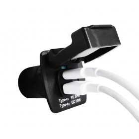 FICHE ÉTANCHE 12 volts / USB-A + USB-C (ABS) RÉF : 6072