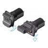 FICHE ÉTANCHE 12 volts / USB-A + USB-C (ABS) RÉF : 6072
