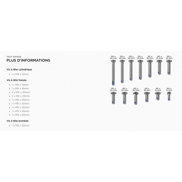 SET DE 12 VIS QUADLOCK RÉF : QLP-RSS-2