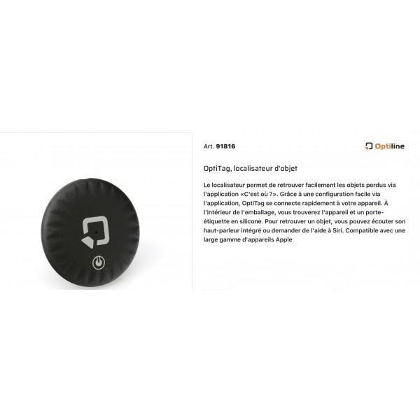 OPTITAG APPLE FIND My RÉF : 91816
