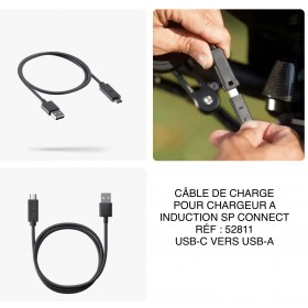 CÂBLE POUR CHARGEUR A INDUCTION USB-C / USB-A RÉF : 52811