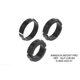 SET DE 3 ANNEAUX MOUNT PRO D.38/D.44/D.51 RÉF : QLP-LHB-BS