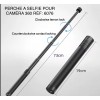 PERCHE A SELFIE ALUMINIUM NOIR LG.19 a 73 c/m RÉF : 6076