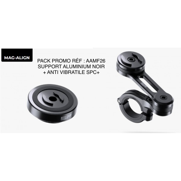 PACK PROMO SP CONNECT SUPPORT ALU NOIR + ANTI VIBRATILE RÉF : AAMF26