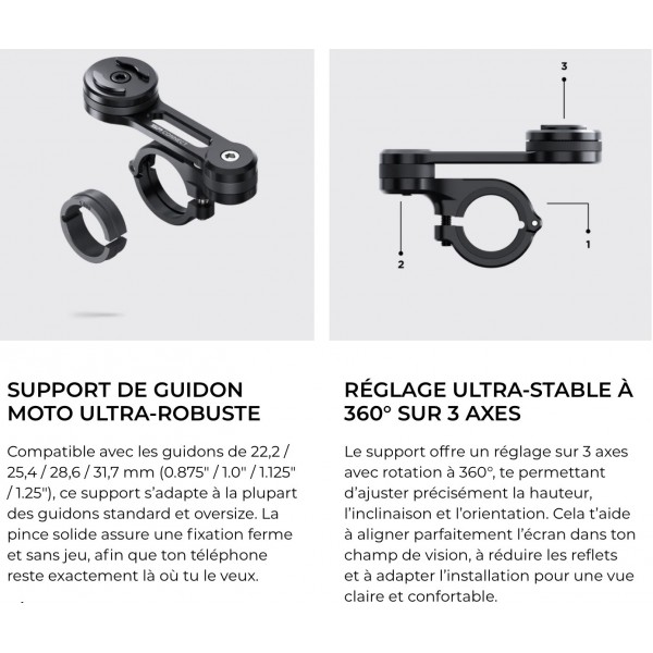 PACK PROMO SP CONNECT SUPPORT ALU NOIR + ANTI VIBRATILE RÉF : AAMF26