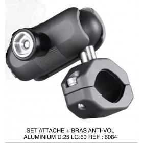 Set de 2 ATTACHE + BRAS ANTI-VOL ALUMINIUM L-60 RÉF : 6084
