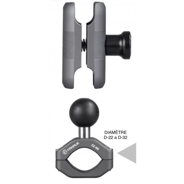 Set de 2 ATTACHE + BRAS ANTI-VOL ALUMINIUM L-60 RÉF : 6084