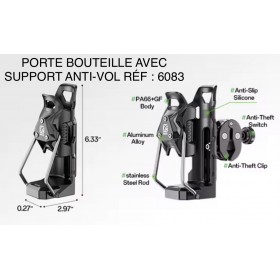 PORTE BOUTEILLE À RESSORT + SUPPORT ANTI-VOL RÉF : 6083
