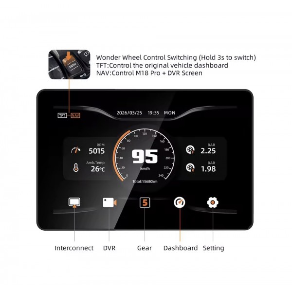 LECTEUR PLUG&PLAY BM 7P DVR + TPMS RÉF : 6086/2