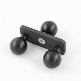 Support double Alu Kugelflex® pour caméra, système de navigation ou télécommande à triple boule