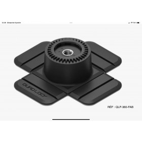 BASE ADHÉSIVE FLEXIBLE 360. NOIR