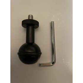 SUPPORT BOULE D.25/M.6,35 noir avec joint et clé