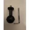 SUPPORT BOULE D.25/M.6,35 noir avec joint et clé