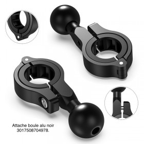 ATTACHE BOULE ALU NOIR DE 22 à 32 m/m