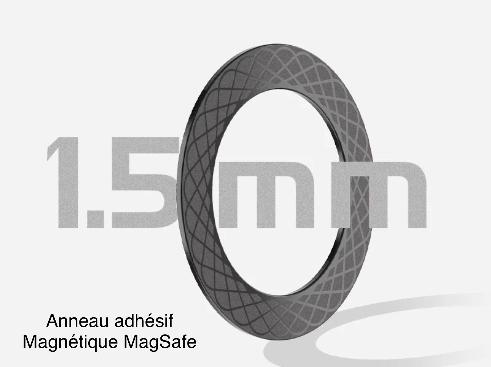 Anneau adhésif magnétique MagSafe noir - Système Fixation Moto