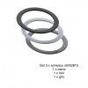 Set de 3 anneaux adhésif MagSafe 1x blc/noir/ gris réf /52815