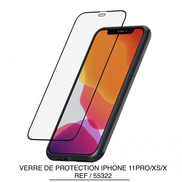 VERRE DE PROTECTION IPHONE 11PRO/XS/X RÉF / 55322