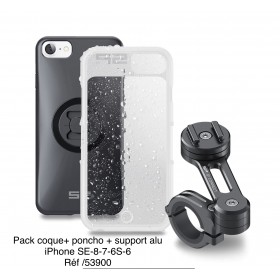 Pack - promo - coque + poncho + support alu noir iPhone SE-8-7-6S-6 réf / 53900