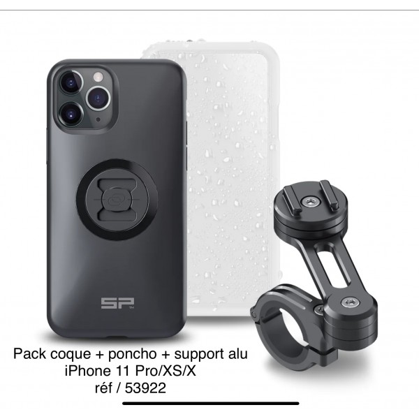 Pack - promo - coque + poncho + support alu noir iPhone 11 Pro / XS/ X réf / 53922